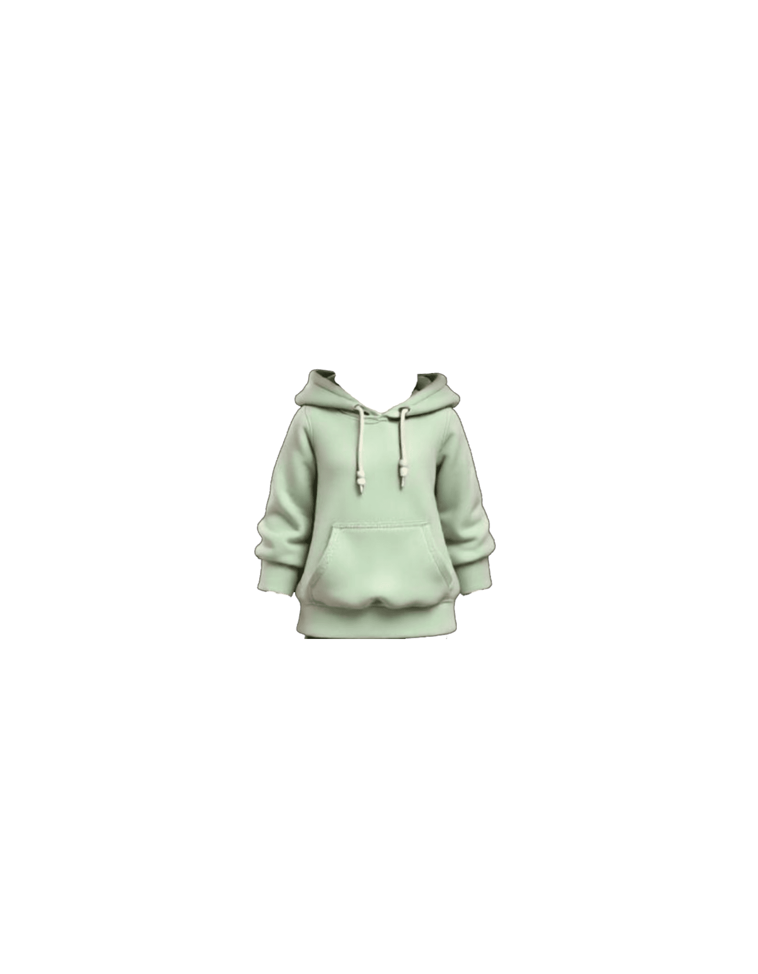 Pale green hoodie